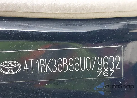 2006 Toyota Avalon Limited из США, поврежденный, VIN 4T1BK36B96U079632